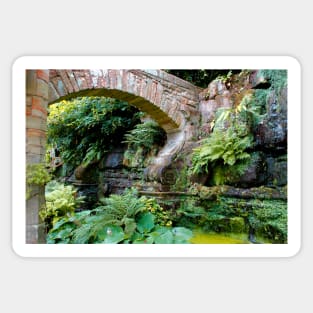 A stone arch decorates the garden Sticker